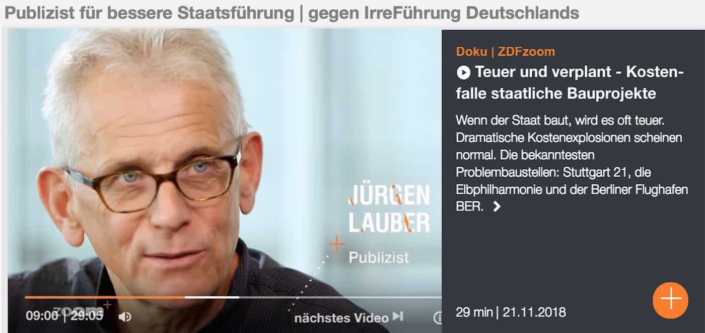 Politischer reformer Juergen Lauber ZDF Zoom