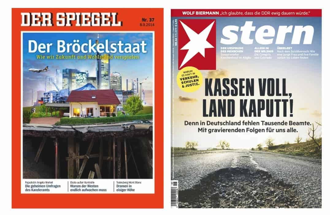 Zerfall von Deutschland Titelbilder Spiegel Stern