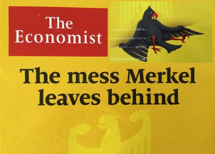 Titelbild Merkel Hinterlassenschaft Economist